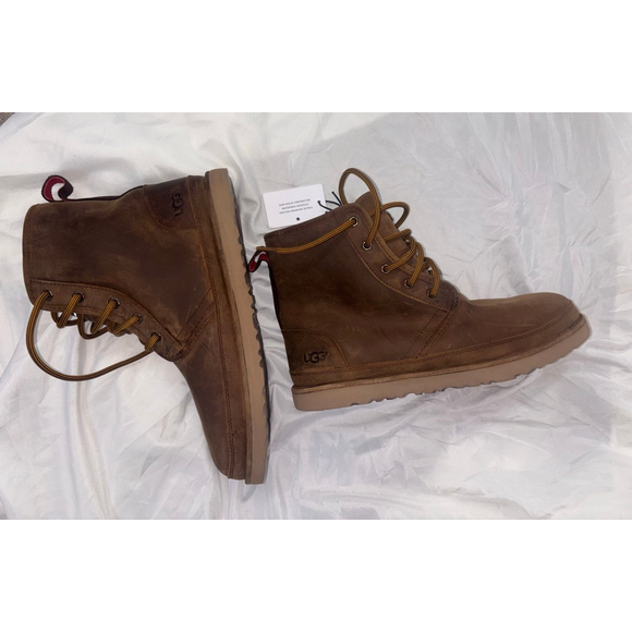 New UGG Men’s 10 Outdoor Luxe Waterproof Leather Fleece Lined Winter Boots NWT - Picture 6 of 10